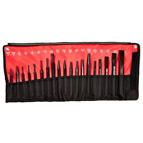 Mayhew Tools 61019 Punch and Chisel Set, Black Oxide Finish, 19-Piece Mayhew Tools