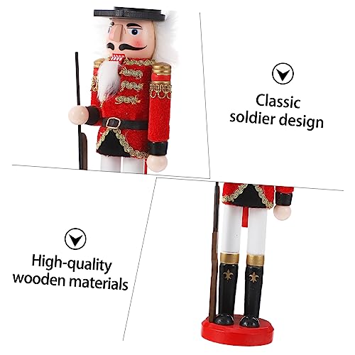 CIMAXIC Puppet Ornaments Desktop Wooden Puppets Decor Wooden Nutcracker Model Nutcracker Wooden Puppet Wood Puppet Decor Christmas Decoration Holiday CIMAXIC