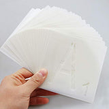 SKPPC 50 Pieces 4 Inch Unfinished Blank Wood Pieces with 26 Pieces Letters Stencils for Wall Decor Home Decoration DIY Craft Projects SKPPC