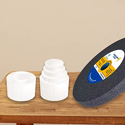 Reducing Bushing Adapters for Bench Grinding Wheels 8 PCS(2 Sets) Arbor Adapters 1" Thick from 1-1/4" to 1", 3/4", 5/8" YeulYuuri