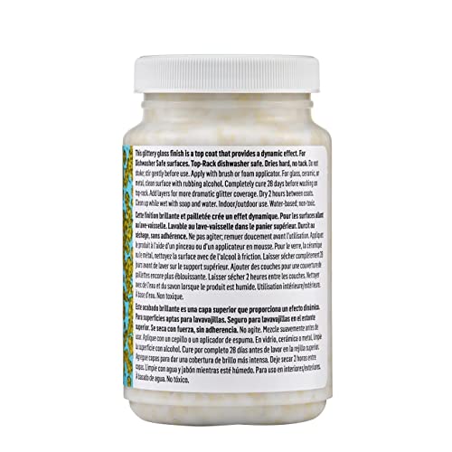 Mod Podge CS27593 Dishwasher Safe Glitter Gold, 8 fl oz Multi-Purpose Formula, Perfect for Easy to Apply DIY Arts and Crafts Mod Podge
