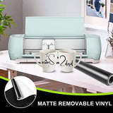 UCEC Black Removable Vinyl for Cricut Maker 3 Cricut Explore 3, Matless Cutting 13'' × 15 ft Matte Black Adhesive Vinyl Roll for Stickers Decals DIY UCEC