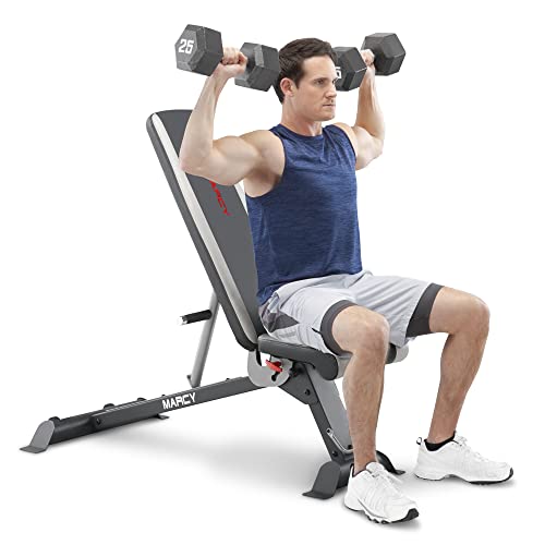 Marcy Adjustable Utility Bench for Home Gym Workout SB-670 - WoodArtSupply