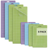 OFFNOVA Cutting Mat for Cricut Joy, 8 Pack 4.5" x 12" & 4.5" x 6.5" (StandardGrip, StrongGrip, LightGrip), Adhesive Cutting Mats Accessories for OFFNOVA