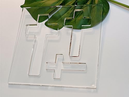 Crosses Router Template,Cross Inlay Acrylic Router Template,Ribbon Template,Woodworking or Craft Template (Model 1) Yuxuanish