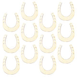Toyvian 12pcs Unfinished Wood Horseshoe Cutouts Blank Wooden Horseshoe Chips Horseshoe Slices Pieces Wall Decor for DIY Craft Art Toyvian