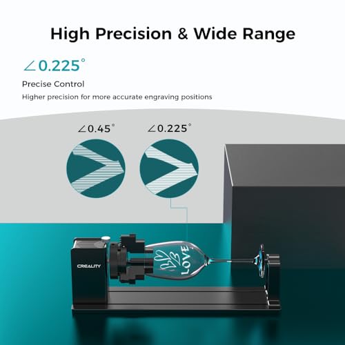 Official Creality Rotary Kit Pro, Laser Rotary Roller 3 in 1 Multi-Function Engraving Accessories for Laser Engraver, Jaw Chuck Rotary for Engraving Creality