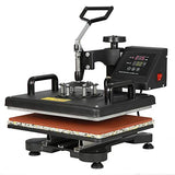 F2C 5 in 1 Pro Heat Press Machine 12x15 Digital Heat Transfer Sublimation Swing-Away for Hat Mug Plate Cap T-Shirt 360-degree Rotation Multifunction F2C