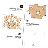 ABOOFAN 80 Pcs Christmas Ornaments Xmas Unfinished Hanging Slices Christmas Unfinished Wood Slices Christmas Wood Embellishments Wood Snowflake ABOOFAN