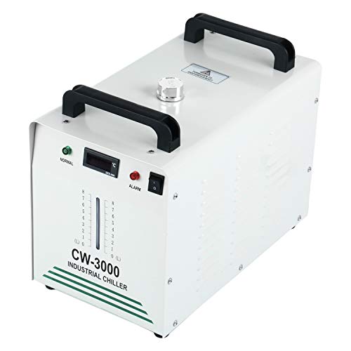 Homend 110V Industrial Water Chiller 9L Capacity CW-3000 Thermolysis Type Cooling Chiller for 60W 80W Laser Engraving Machine - WoodArtSupply