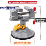 Yakamoz Mini Bench Vise 360 Degree Suction Vise Small Table Vice Clamp Workbench Vise for Jewelry Making DIY Wood Craft Carving Breads Drilling Bed YAKAMOZ
