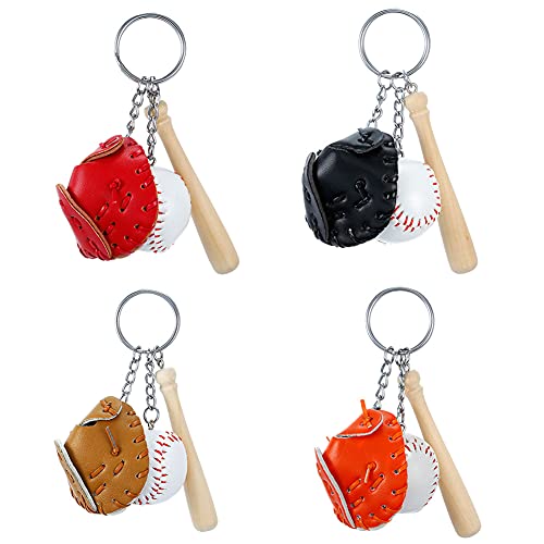 UUYYEO 20 Pcs Unfinished Mini Wooden Baseball Bats Unpainted Baseball Bat Beads for Keychains DIY Craft Projects - WoodArtSupply