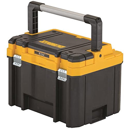 DEWALT TSTAK Tool Box, Deep, Long Handle, Extra Large Design, Fixed Divider for Tool Organization, Water and Debris Resistant (DWST17814)
