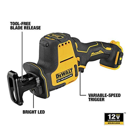 DEWALT XTREME 12V MAX* Reciprocating Saw, One-Handed, Cordless, Tool Only (DCS312B) - WoodArtSupply