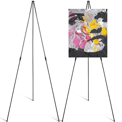 ARTIFY 63" Instant Display Sign Easel Stand, Tripod for Wedding Sign, Posters, Paintings,Canvas and Poster Board, Portable Display Stand for Home - WoodArtSupply