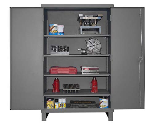 Durham Extra Heavy Duty Welded 12 Gauge Steel Lockable Storage Cabinet, HDC-244878-4S95, 1200 lbs Shelf Capacity, 24" Length x 48" Width x 78" Durham
