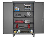 Durham Extra Heavy Duty Welded 12 Gauge Steel Lockable Storage Cabinet, HDC-244878-4S95, 1200 lbs Shelf Capacity, 24" Length x 48" Width x 78" Durham