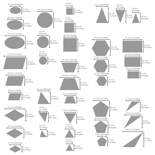 Aleks Melnyk #201 Metal Circle Template, Stencil, Ellipse, Oval, Triangle Master, Art Circle Tool, Isometric Drawing Template, Lapidary, Cabochons, - WoodArtSupply