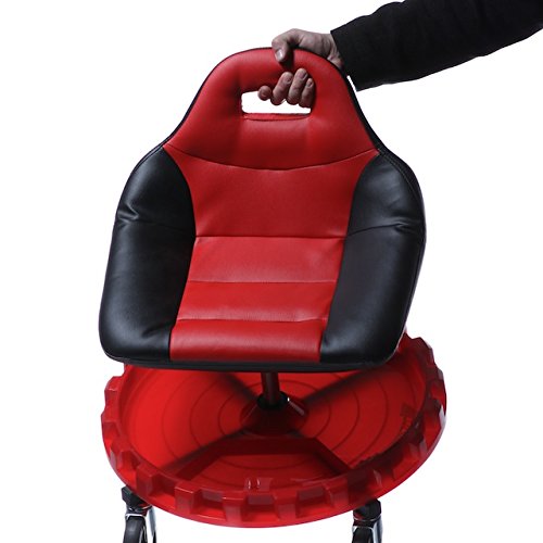 Traxion 2-700 ProGear Mobile Rolling Gear Seat W/Equipment Tray and Five All-Terrain 5" Casters Traxion