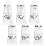 MEEDEN Titanium White Acrylic Paint, Heavy Body, 6 x 60ml/2 fl oz MEEDEN