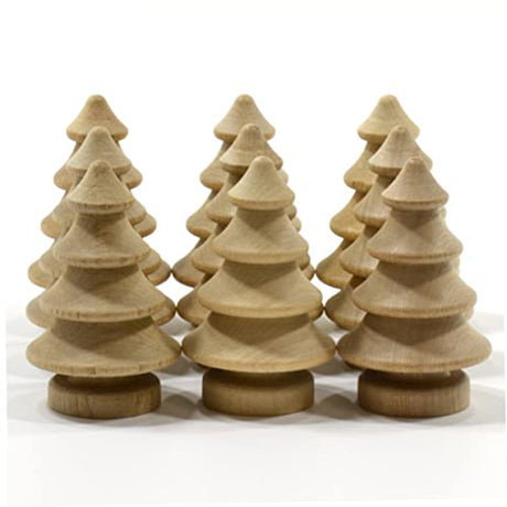 NOLITOY 20pcs Miniature Wood Trees Wooden Peg Figures Blank Peg People Christmas Craft Supplies Unfinished Wood Snowman Unfinished Peg Dolls NOLITOY