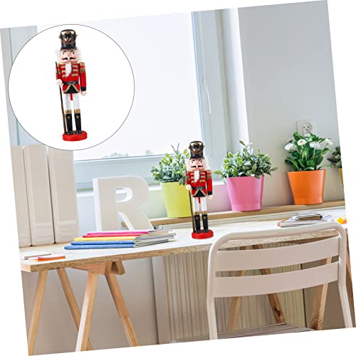 CIMAXIC Puppet Ornaments Desktop Wooden Puppets Decor Wooden Nutcracker Model Nutcracker Wooden Puppet Wood Puppet Decor Christmas Decoration Holiday CIMAXIC
