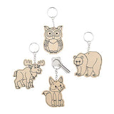 Color Your Own Forest Animals Wood Keychains - Crafts for Kids and Fun Home Activities Fun Express