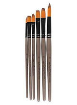 Mont Marte Gallery Series Acrylic Brush Set, 6 Piece. Selection of Synthetic Hair Paint Brushes Suitable for Acrylic Painting MONT MARTE