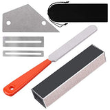 Vankcp 6Pcs Guitar Repair Tool Kit with Storage Bag, Including Guitar Fret Leveling Beam, Guitar Fret File, Fret Rocker, 2Pcs Fingerboard Guards for Vankcp