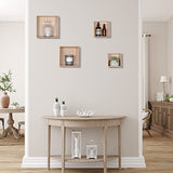 16 Pcs Unfinished Wooden Boxes 4 Size Wood Box Rustic Wooden Boxes for Crafts Wooden Crates Square Storage Centerpiece Boxes for Table Home Drawer Yookeer