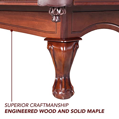 Augusta 8-ft Pool Table - Walnut Finish with Camel Felt Hathaway