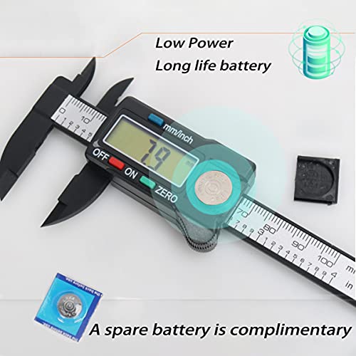 Digital Calipers,Electronic Digital Calipers,YKLSXKC LCD Screen displays 0-6"Caliper Measuring Tool,inch and Millimeter Conversion, Suitable for - WoodArtSupply