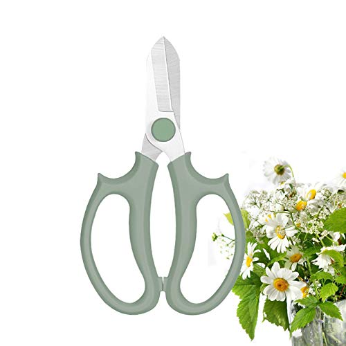 Leize Garden Flower Scissors, Premium Thickened Stainless Steel Floral Shears, Strong Pruner for Flowers, Branches and Leaves - WoodArtSupply