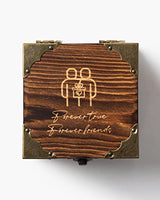 small wooden box with hinged lid decorative,personalized keepsake boxes for women,rustic square wooden gift box,Covered with soft velvet jewelry box Lauarts