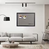 Bulletin Board 36 x 48 Inch, 100% Wood Framed Canvas Cork Board with Grey Fabric, Wall Mounted Notice Board for Home Office School gideal