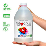 ArtResin - Epoxy Resin - Clear - Non-Toxic - 1 gal (0.5 gal Resin + 0.5 gal Hardener) (3.78L) ArtResin