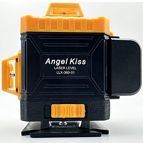 Angel Kiss Laser Level Self Leveling 4x360° 4D Green Cross Line Laser Tool for Construction and Picture Hanging, 2 Rechargeable Battery, Remote Angel Kiss