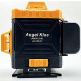 Angel Kiss Laser Level Self Leveling 4x360° 4D Green Cross Line Laser Tool for Construction and Picture Hanging, 2 Rechargeable Battery, Remote Angel Kiss