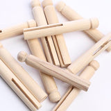 Factory Direct Craft Pack of 12 Unfinished Wood Clothespin Dolls with Head Beads and Stands - DIY Wooden Doll Figures for Crafts and Ornaments Factory Direct Craft