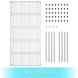 Auslar 5-Shelf Storage Shelves Heavy Duty 5 Tiers Standing Large Shelving Units Adjustable Metal Organizer Wire Rack, 14" x 36" x 72", Chrome Auslar