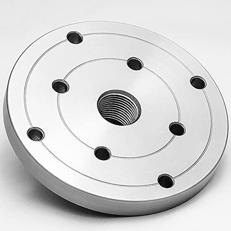HAowosi 4" Steel Wood Lathe Faceplate,Faceplate for Wood Lathe,Lathe Face Plate Fit for 3/4" x 16TPI Spindle without Screwchuck HAowosi