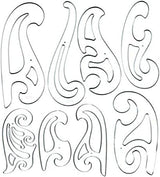 Westcott French Curve Template, Set of 8 (FC-8) Westcott