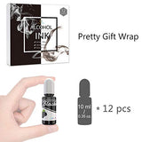 White & Black Alcohol Ink Set - 4 Ounce White and Black Alcohol-Based Inks for Resin Petri Dish Making, Epoxy Resin Painting, Yupo Paper - Alcohol DecorRom