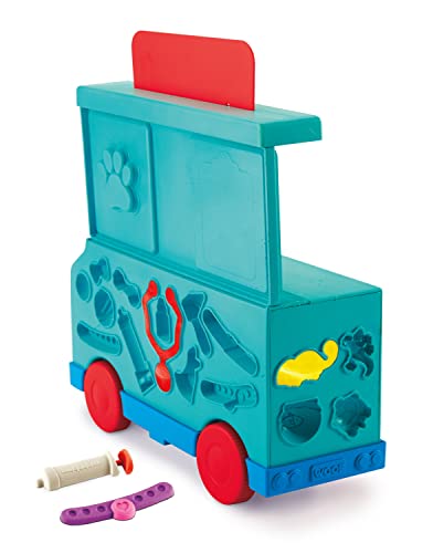 Cra-Z-Art Softee Dough Pet Care Vet Mobile Playset, Modeling Dough Play Toy for Kids Ages 3 Years and Up Cra-Z-Art