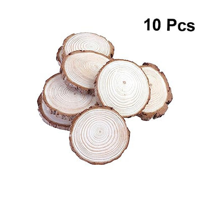 COHEALI 30 Pcs Ornament Kits Unfinished Wood Crafts Unfinished Wooden Circles Wood Slabs Wood Slab Crafts Wood Slices for Wedding Centerpieces DIY