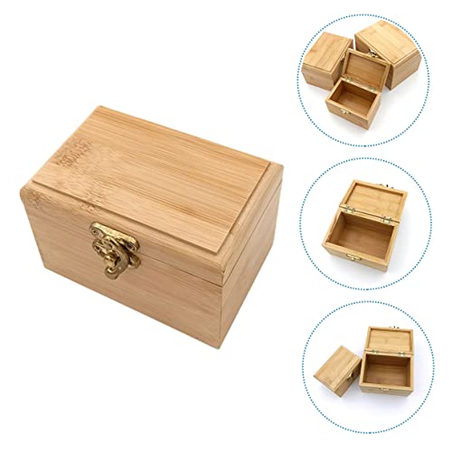 ARTIBETTER 1pc Box Wooden Storage Box Small Jewelry Cabinet with Lock Makeup Organizer for Drawer Unfinished Small Jewelry Storage Organizer Pen ARTIBETTER
