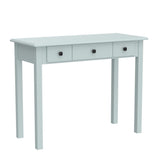 STHOUYN Home Office Small Writing Desk with Drawers Bedroom, Study Table for Adults/Student, Vanity Makeup Dressing Table Save Space Gifts Green STHOUYN