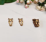 30pcs of Horse Head Earrings Unfinished Wood Blanks,Unfinished Laser Cut Wood Shapes for Earrings Jewelry Crafts (1.7inch) Yuxuanish