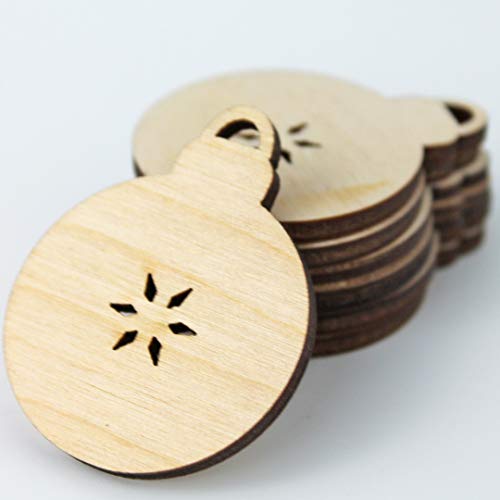 Ornament Bulb Star Cut Out Christmas Unfinished Wood Laser Cut Out Cutout Shape Crafts Sign DIY Ready to Paint or Stain Texan Wood Crafts