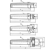 HFS (R) 4 Piece Wood Lathe Center Set for #2 MT - WoodArtSupply